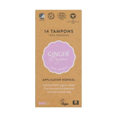 Ginger Organic Tampon normaal met applicator 14 Stuks Ginger Organic Tampon normaal met applicator 14 Stuks