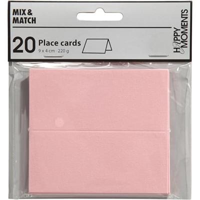 Creativ Company Naamkaarten, afm 9x4 cm, 220 gr, lichtrood, 20 stuk/ 1 doos
