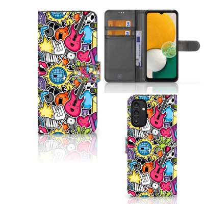 Samsung Galaxy A14 5G | Wallet Case | met Pasjes | Punk Rock Samsung Galaxy A14 5G | Wallet Case | met Pasjes | Punk Rock