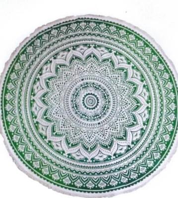 Mandala Wandkleed Rond Lotus Groen (180 cm)