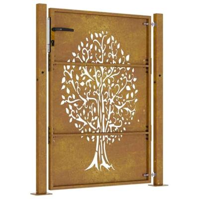 Poort 105x130 cm boomontwerp cortenstaal