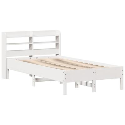 Bedframe zonder matras massief grenenhout wit 200x200 cm - thumbnail