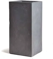 Mcollections Plantenbak Kubus Hoog - 40 x 40 x 78 cm - Clayfibre - Grijs - thumbnail