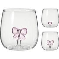 Home & Styling Drinkglas met decoratie strik/hart - thumbnail