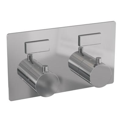BRAUER Chrome Edition - 2 functies - inbouwthermostaat - met inbouwdeel - drukknoppen - in/afbouwdelen - chroom 5-CE-155
