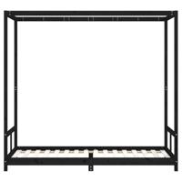 Kinderbedframe 80x200 cm massief grenenhout zwart - thumbnail