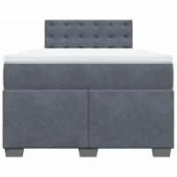 Boxspring met matras fluweel donkergrijs 120x190 cm - thumbnail