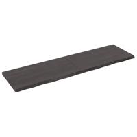 Wandschap behandeld massief eikenhout donkerbruin - thumbnail