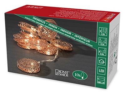 Konstsmide 3147-603 Motief lichtketting Binnen werkt op batterijen Aantal lampen 10 LED Warmwit Verlichte lengte: 0.9 m