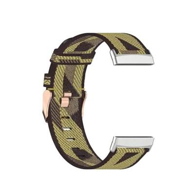 Fitbit Versa 3/4 & Sense 1/2 Canvas nylon bandje - Geel Fitbit Versa 3/4 & Sense 1/2 Canvas nylon bandje - Geel