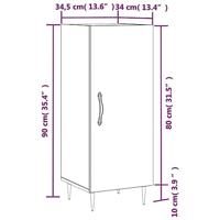 Dressoir 34,5x34x90 cm bewerkt hout bruineikenkleurig - thumbnail