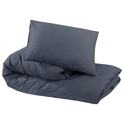 VidaXL Dekbedovertrekset 260x220 cm katoen antracietkleurig