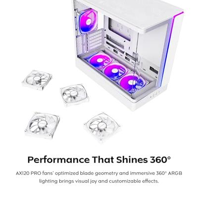 Montech king 15 pro midi tower behuizing (wit | 2x usb-a | 1x usb-c | rgb | window)