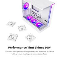 Montech king 15 pro midi tower behuizing (wit | 2x usb-a | 1x usb-c | rgb | window) - thumbnail