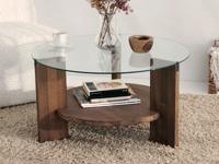 Ronde salontafel MONDY walnoot - thumbnail