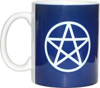 Keramisch Koffiekop Wit - Pentagram - thumbnail