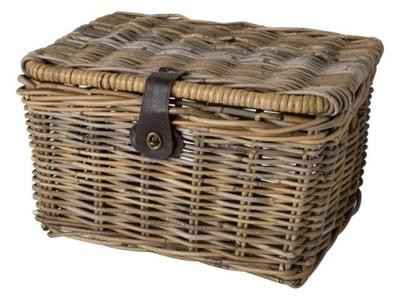 Rotan Fietsmand Met Klep Medium Naturel