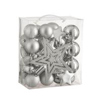 Kertsballen Onbreekbaar 40 Stuks Zilver - thumbnail