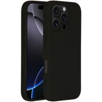 Accezz Liquid Silicone Backcover met MagSafe iPhone 16 Pro Telefoonhoesje Zwart - thumbnail