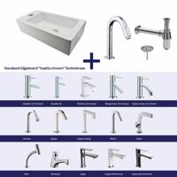 Fonteinset Chepri Mini Links 36X18X9 cm Chroom Aqua Splash - thumbnail