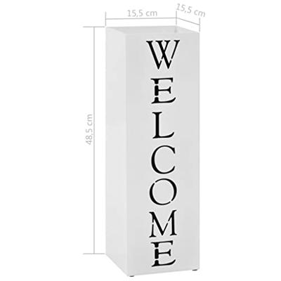 Parapluhouder Welcome staal wit - thumbnail