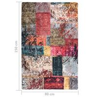 VidaXL Vloerkleed wasbaar anti-slip patchwork 80x150 cm meerkleurig - thumbnail