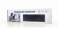 Multimedia toetsenbord zwart USB US Layout - thumbnail