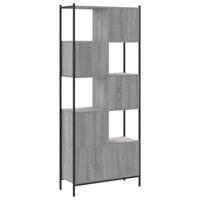 Boekenkast 72x28x172 cm bewerkt hout grijs sonoma eikenkleurig - thumbnail