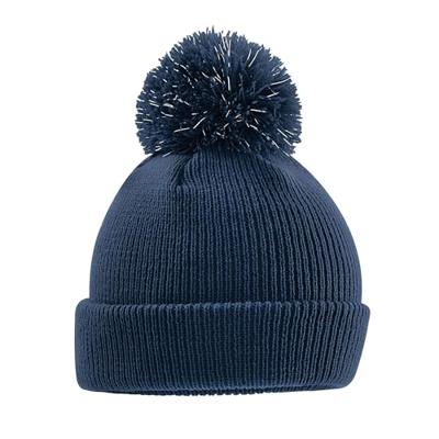 Beechfield CB406B Junior Reflective Bobble Beanie - Black - One Size