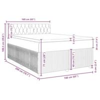 Boxspring met matras fluweel donkergrijs 160x200 cm - thumbnail