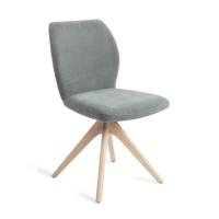 Jesper Home Ikata eetkamerstoel Breezy Blue revolve oak bleach - thumbnail