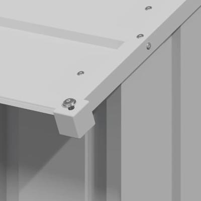 VidaXL Hondenhok met dak 131x101x102 cm gegalvaniseerd staal