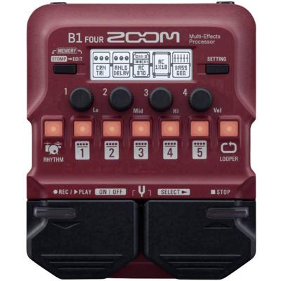 Zoom B1 FOUR Multi-Effects Processor voor elektrische basgitaar