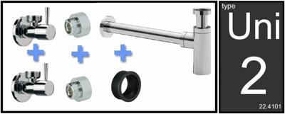 Aansluitset Met Sifon Voor Luxe Fontein/Wastafel Aqua Splash