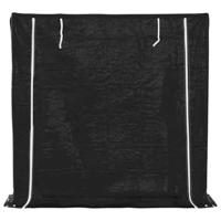 VidaXL Haardhoutrek met regenhoes 200x40x200 cm gegalvaniseerd staal - thumbnail