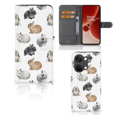 Telefoonhoesje | Met pasjeshouder | voor OnePlus Nord 3 Konijntjes