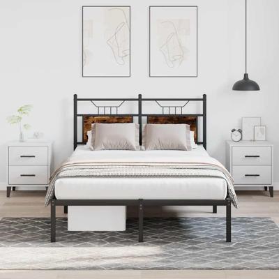 Bedframe zonder matras hout gerookt eikenkleurig 120x200 cm