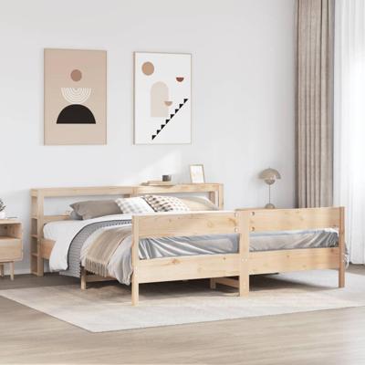 Bedframe zonder matras massief grenenhout 200x200 cm