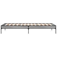 Bedframe bewerkt hout en metaal grijs sonoma eiken 75x190 cm - thumbnail