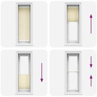 Pliss rolgordijn 45x150 cm stofbreedte 44,4 cm polyester crme - thumbnail