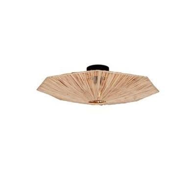 GOOD&MOJO Plafondlamp 'Panama' Raffia, 65cm, kleur Naturel