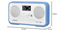 Sangean DPR-77 Radio DAB+, DAB, VHF (FM) Toetsvergrendeling Blauw - thumbnail