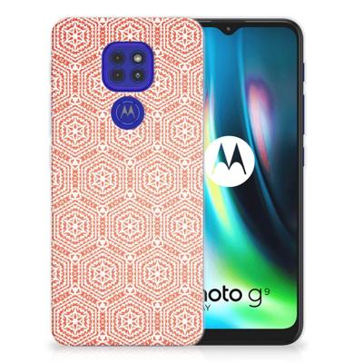 Motorola Moto G9 Play | E7 Plus | TPU bumper | Pattern Orange Motorola Moto G9 Play | E7 Plus | TPU bumper | Pattern Orange