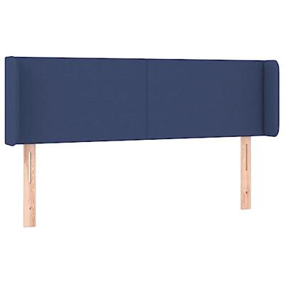 Hoofdbord met randen 147x16x78/88 cm stof blauw