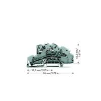 WAGO 2003-7650 Installatie-etageklem 5.20 mm Spanveer Toewijzing: L Grijs 50 stuk(s) - thumbnail