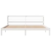 Bedframe zonder matras massief grenenhout wit 180x200 cm - thumbnail