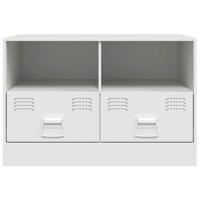 Tv-meubel 67x39x44 cm staal wit - thumbnail