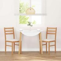 Eetkamerstoelen met kussens 2 st massief hout rubber - thumbnail