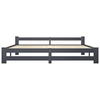 Bedframe massief grenenhout donkergrijs 200x200 cm - thumbnail