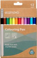 Econovo viltstiften, set van 12 stuks, geassorteerde kleuren - thumbnail